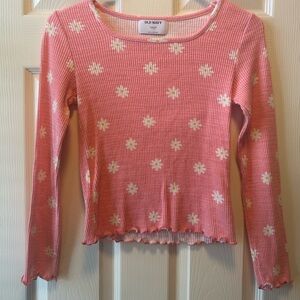 Old Navy Pink Floral Long Sleeve Tee